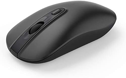 cimetech Ratón Inalámbrico, Ultra Delgado Silencioso Ratón, Ratón de Viaje Portátil 2.4G con Receptor Nano, para Computadora Portátil, PC, Portátil, Computadora, Macbook (Negro)