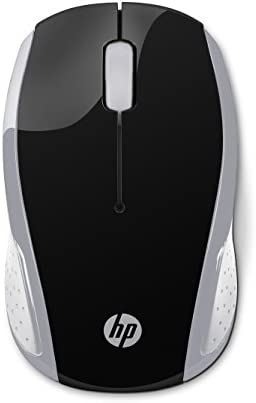HP 200 - Ratón inalámbrico (1000 PPP, 3 Botones y Rueda, Tecnología LED Roja, Conexión Inalámbrica,Baterías AAA 12 Meses de Duración, Windows 7,8, 10, Mac OS 10.x y superiores, Chrome OS), Plateado
