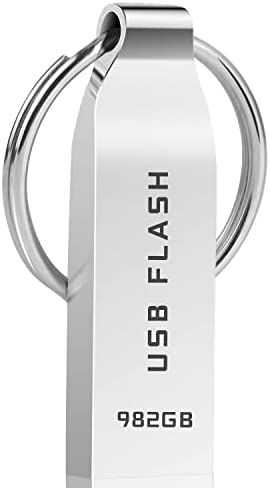 Beptap Memoria USB 982GB USB 3.0 Impermeable Pen Drive Portátil Disco Duro Externo con Llavero para Almacenamiento Computadoras PC de Datos Externo