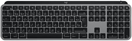 Logitech MX Keys Advanced Teclado Inalámbrico con Retroiluminación para Mac y iPad, y Funcionalidad Adaptativa, Teclas LED retroiluminadas, USB-C, Batería 10 días, Disposición QWERTY Español - Gris