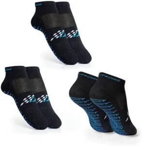 DAPPER RACING | Pack de 3 pares de calcetines SIMRACING con silicona antideslizante en la suela | Agarre óptimo en talones y pedales de conducción | Tejido transpirable y cómodo.