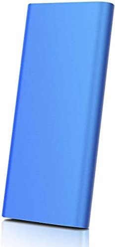 Disco duro externo de 4 TB portátil SSD de alta velocidad USB 3.1 Type C External Solid State Drive para Mac, PC, Laptop Date Storage and Transfer (4 TB, Blue)