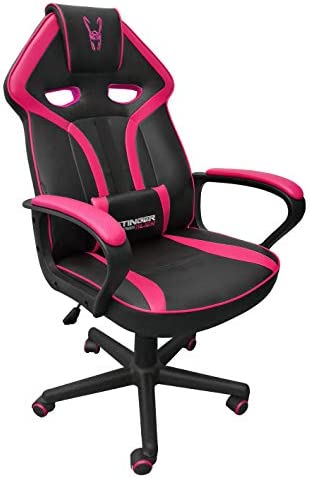 Woxter Stinger Station Alien V2.0 Pink - Silla Gaming (Eje de Acero, Levantamiento (Gas Pistón Clase 4), Ergonómica, Reposabrazos Acolchados, Altura Ajustable, Ruedas antiarañazos y Cojín Lumbar)