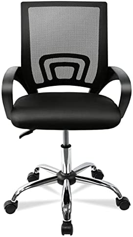 TT AM-OC533 Silla de Oficina con Soporte Lumbar, Acero, Negro, Universal