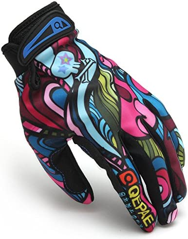 Alamor Motorcycle Racing Biker Guantes Llenos del Dedo Esqueleto del Cráneo Bone-L-Red