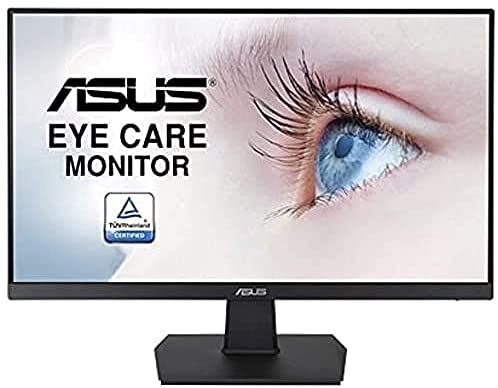 Asus VA24EHE - Pantalla para Ordenador (23 Pulgadas, FHD, Panel IPS 16: 9-75 Hz, 1920 x 1080-250 CD/M2, HDMI, DVI y VGA, Adaptable, tecnología Eye Care