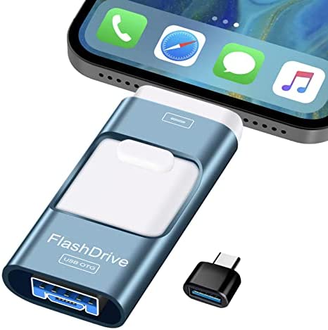 Pendrive de Alta Velocidad 3.0 de 256 GB, Memoria USB Externa 4 en 1 para Móviles, Teléfonos, Computadoras y Más - Almacenamiento para Datos, Imágenes y Películas - Acceso Rápido con un Solo Click