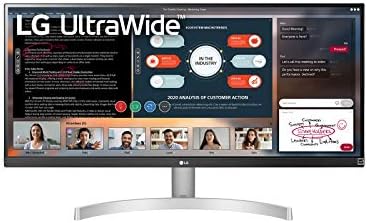 LG 29WN600-W - Monitor UltraWide 29 pulgadas QHD, Panel IPS LED: 2560x1080, HDMIx2, Display Port, 5ms, 75Hz, HDR10, Conectividad Universal, Inclinación Ajustable, Color Negro