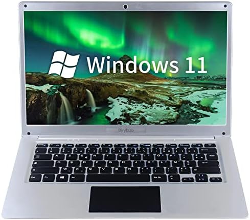 BYYBUO Portátil, 14 Pulgadas Pantalla FHD Portátil Windows 11 Home con Procesador Intel Celeron N3350, Teclado AZERTY Francia, 4+64GB RAM, 512 GB SSD, Portátil para Viajar Prime 2023