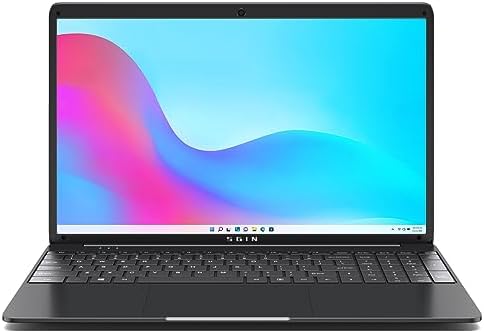 SGIN Ordenador Portátil, Portátil de Pantalla de 15,6 Pulgadas 8GB RAM 256GB Almacenamiento SSD (Tarjeta TF 512GB), Celeron N4020, 2xUSB 3.0, WiFi de Doble Frecuencia (Negro)