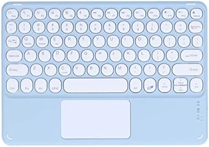 Teclado Táctil Inalámbrico Macaron Color, Teclado Inalámbrico Multifuncional, Trackpad de Gran Tamaño, Compatible con IOS, Windows, Android, Adecuado para Computadoras Portátiles,(Cielo azul)