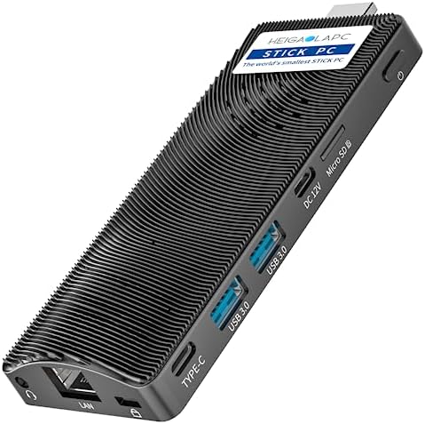 HEIGAOLAPC Mini PC Stick, Windows 11 Pro, 8GB RAM 128GB ROM Micro computadora, Intel Celeron J4125 Computer Stick, Support 4K HDMI WiFi 6/Bluetooth 4.2 für Business, Reisen, Heimbüro