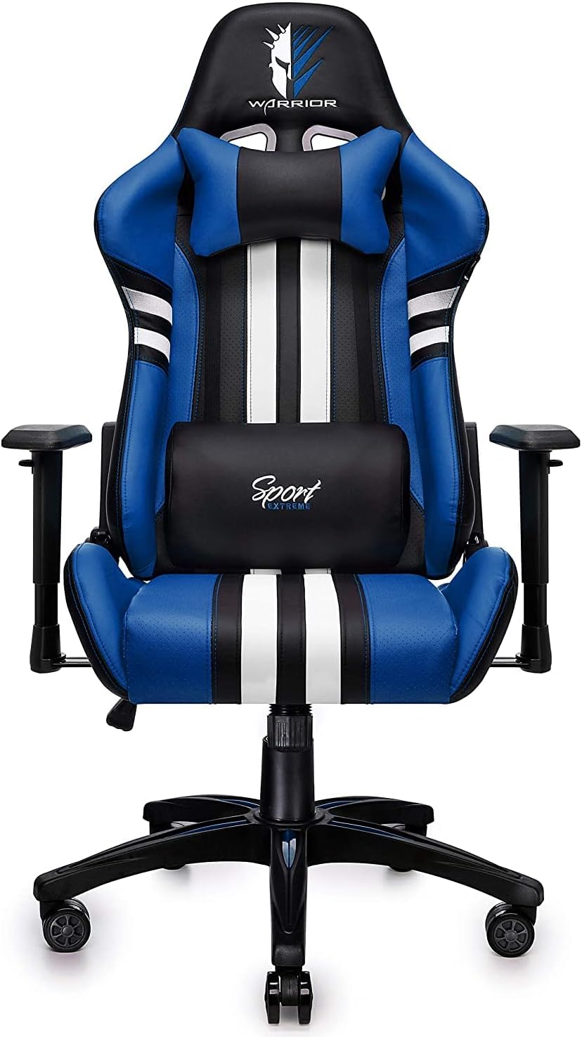 WARRIOR CHAIRS Sport Extreme Silla Gaming Silla Escritorio Silla Gamer Giratoria Silla Ordenador I Azul
