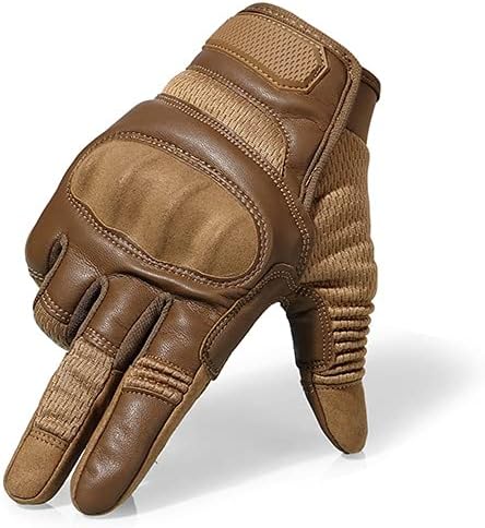 ZLKZZQ Guantes de Dedo Completo para Motocicleta de Cuero PU con Pantalla táctil, Equipo de protección,   Bicicleta de Carreras, Montar en Moto, Moto, Motocross, Enduro  -a12-S