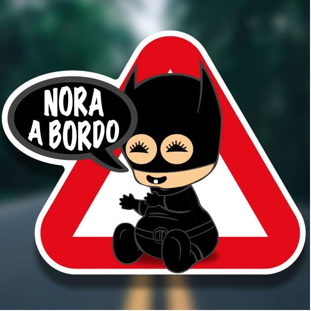 Pegatina Adhesiva Bebé a Bordo Personalizable superhéroe