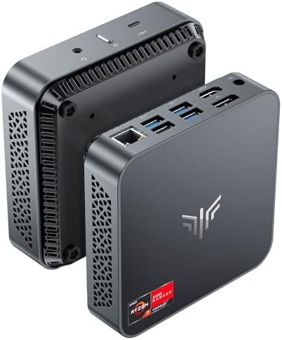 NiPoGi Mini PC,AMD Ryzen 7 5700U(hasta 4.3GHz, 8C/16T), 16GB RAM 512GB SSD Mini Ordenadores de Sobremesa, 4K HDMI/DP/WiFi6/Blutooth 5.2/para Oficina,Estudio,Juego