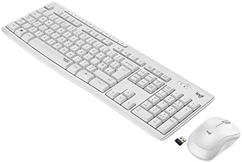 Logitech MK295 Combo de Ratón y Teclado Inalámbricos, Disposición AZERTY Francés, Blanco