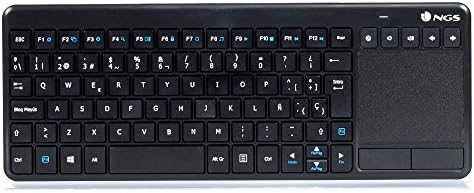 NGS TV Warrior Teclado Inalámbrico 2.4GHz con Touchpad y Teclas Multimedia para SmartTV, Ordenador Portáil o Videoconsola (QWERTY Portugués)