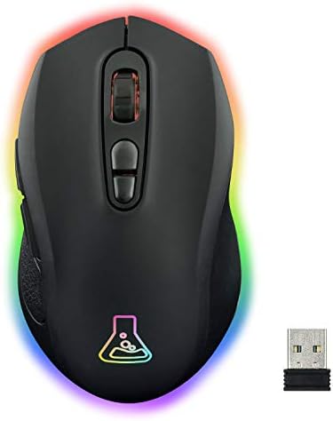 The G-Lab Kult Neon Ratón Gaming Inalámbrico Recargable Preciso y Sensible -Ratón Inalámbrico Gaming 2400 dpi, LED RGB, Batería de Larga Duración, 7 Botones, Ultraligero, PC/PS4/PS5/Xbox One