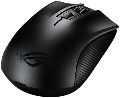 ASUS ROG Strix Carry - Ratón óptico de Gaming con diseño ergonómico, conectividad inalámbrica a través de 2.4 GHz y Bluetooth, Sensor de 7200 PPP e interruptores Desmontables