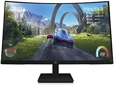 HP X32c - Monitor Gaming de 32" Full HD (1920 x 1080 a 165Hz, VA, 1ms, Curvatura 1500R, AMD Freesync Premium, Low Blue Light, Antirreflectante, Altura ajustable, Compatible con consolas) Negro