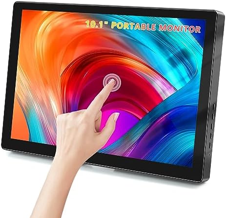 Thinlerain Monitor portátil, Monitor portátil de 10,1 Pulgadas, HDMI, Full HD, 1920 x 1200 píxeles, 16:10, Pantalla IPS para Ordenador portátil, Raspberry Pi, PC, PS3, PS4, Xbox Switch