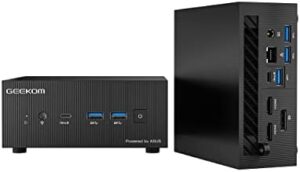 GEEKOM Mini PC, ASUS común AS6 Mini PC de sobremesa, 1TB AMD Ryzen 9 6900HX, 32GB DDR5 RAM Streaming Ordenador con WiFi 6E, Compacto Mini Ordenador con 40gbps-USB4, 5* USB 3.2, 2* HDMI
