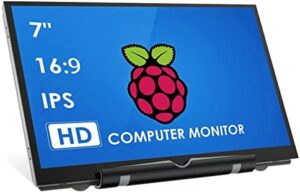 HMTECH Pantalla Raspberry Pi de 7 Pulgadas 800x480 HDMI Monitor portátil Pantalla LCD IPS para Raspberry Pi 4/3/2/Zero/B/B+ Win10/8/7 (No táctil)