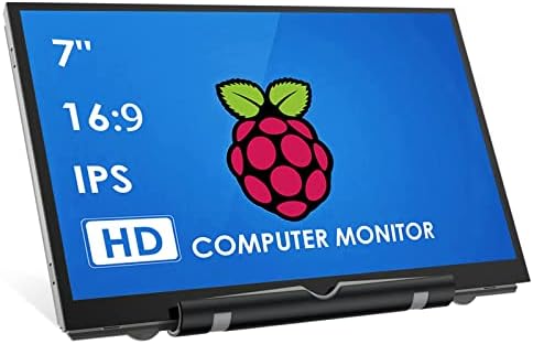 HMTECH Pantalla Raspberry Pi de 7 Pulgadas 800x480 HDMI Monitor portátil Pantalla LCD IPS para Raspberry Pi 4/3/2/Zero/B/B+ Win10/8/7 (No táctil)