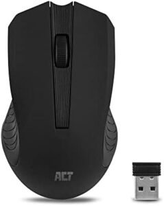 ACT Ratón inalámbrico Sensor óptico - 1000 dpi - Receptor USB de 2,4 GHz - Empuñadura para el Pulgar - para diestros y Zurdos - Ligero - AC5105