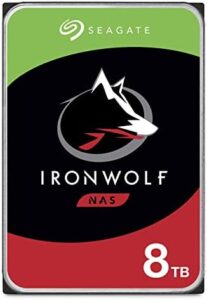 Seagate IronWolf de 8 TB, Disco duro interno, NAS HDD, 3.5 pulgadas, 5400 rpm, 256 MB de caché, SATA 6 Gb/s, plateado, número de modelo.: ST8000VN004 (Reacondicionado)