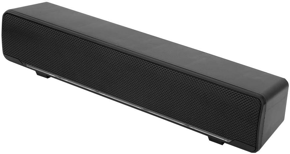 Altavoz SoundBar para PC, Altavoz para computadora con Cable USB con Auxiliar de 3,5 mm, Subwoofer de Barra de Sonido estéreo portátil para TV, PC, computadora portátil(Negro)